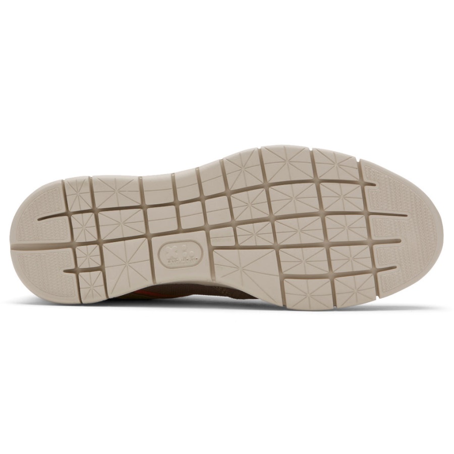 Tênis De Guarda-lamas Casual Masculino No Horário Nobre Rockport Couro De Malha Breen