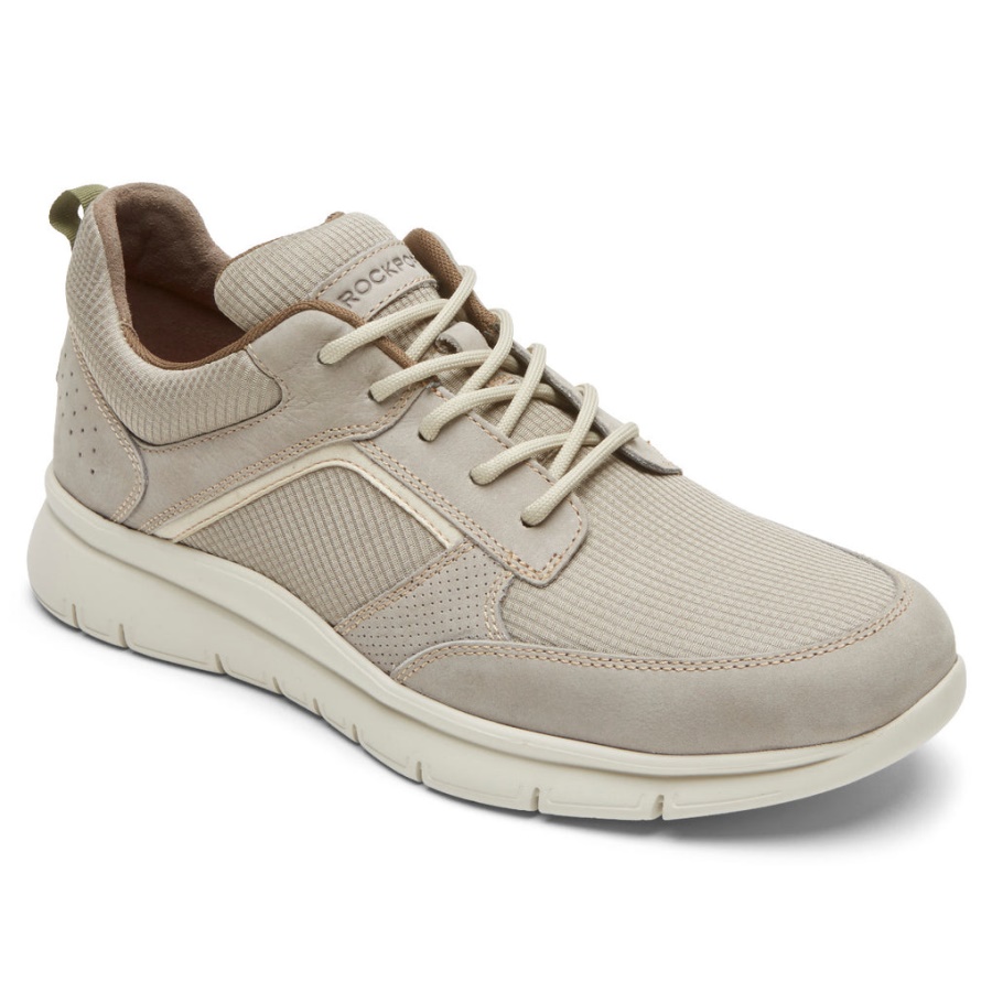 Rockport Tênis Masculino Casual Guarda-lamas No Horário Nobre Pedra Malha Lea