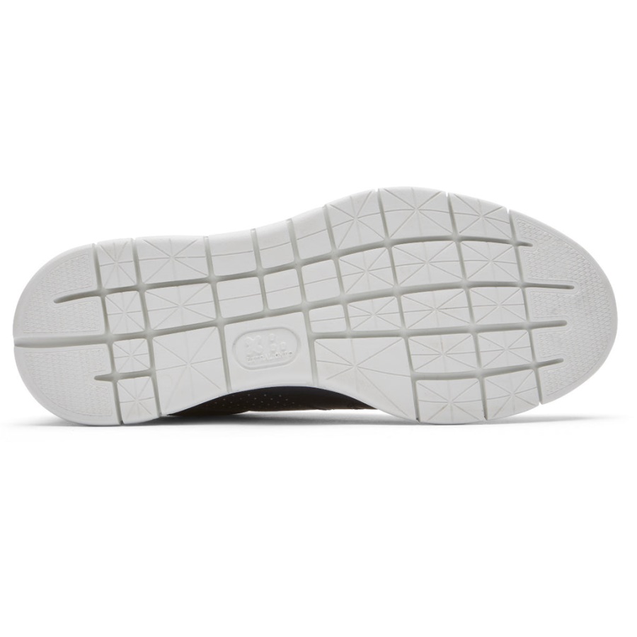 Sapatilha Casual Masculina No Horário Nobre Rockport Azul Marinho Liso Lea