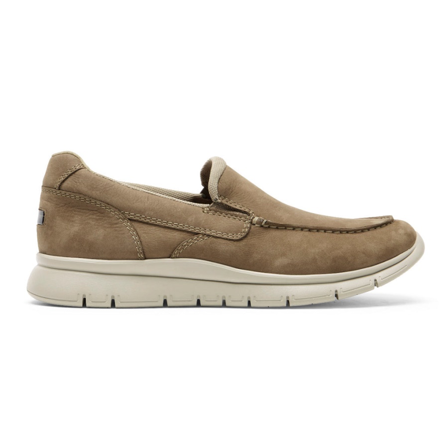 Rockport Masculino No Horário Nobre Moc Slip-on Stone Post Nubuck