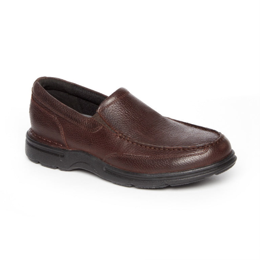 Rockport Masculino Prowalker Eureka Plus Slip-on Marrom Escuro