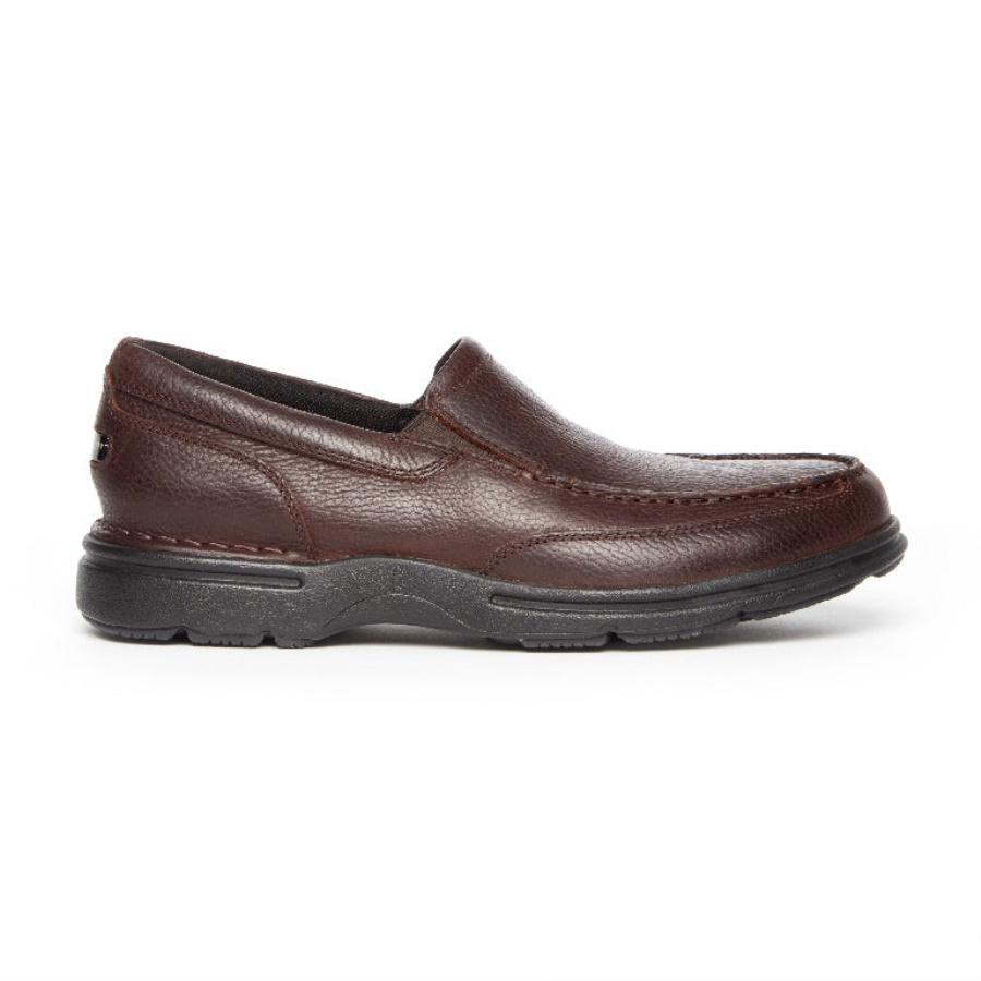 Rockport Masculino Prowalker Eureka Plus Slip-on Marrom Escuro