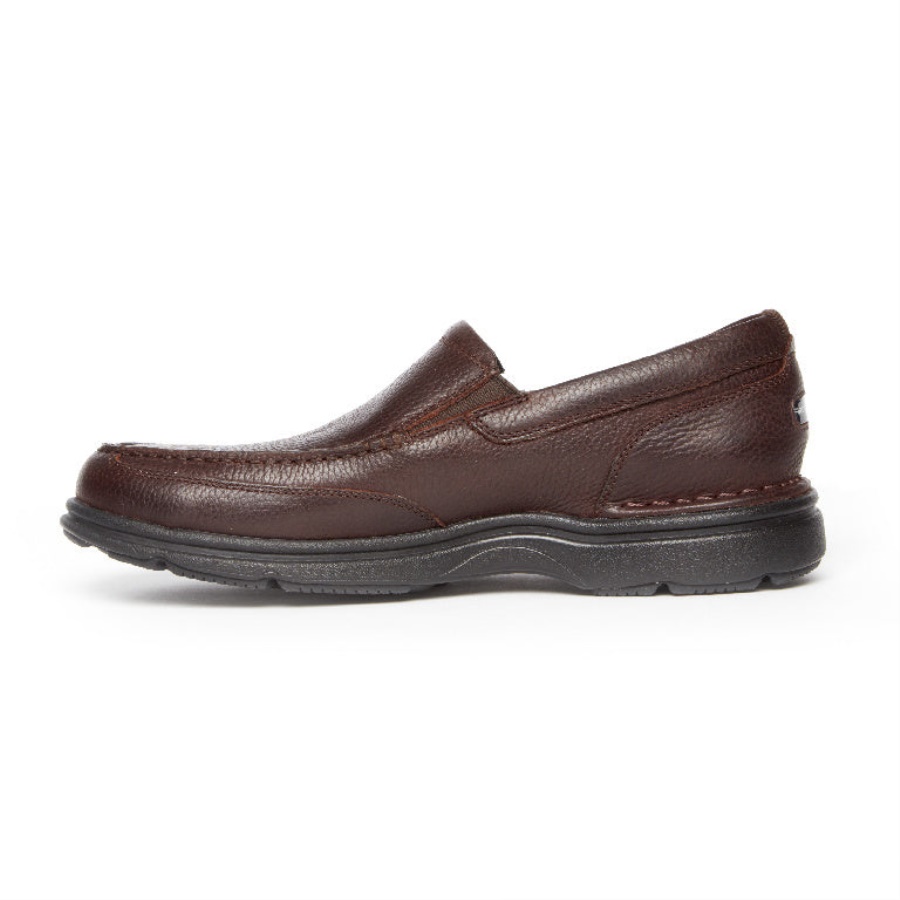 Rockport Masculino Prowalker Eureka Plus Slip-on Marrom Escuro