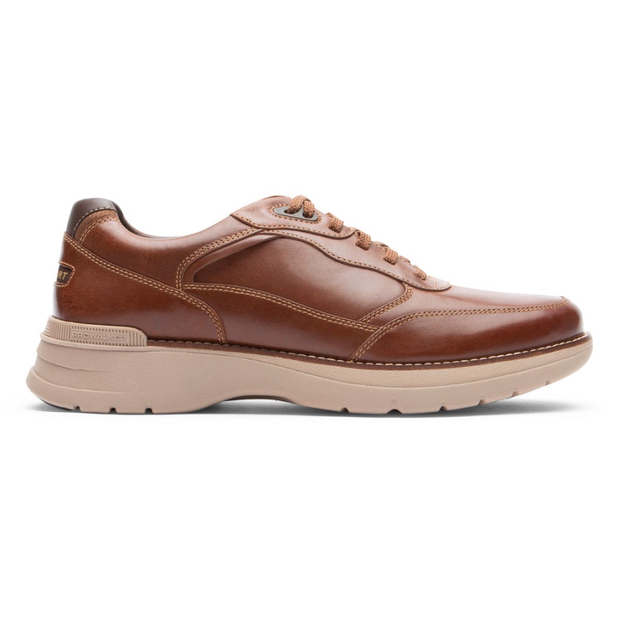 Rockport Masculino Prowalker Next Tênis Sela Tan Lea
