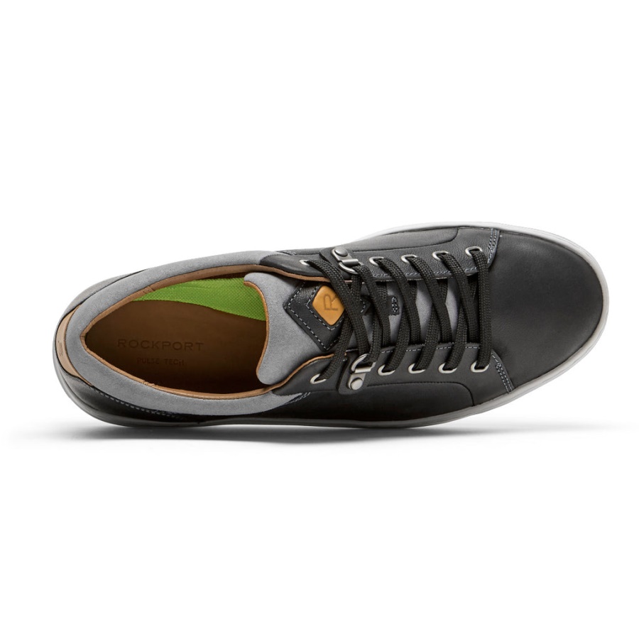 Sapatilha Masculina Pulsetech Cupsole Rockport Couro Preto Ii
