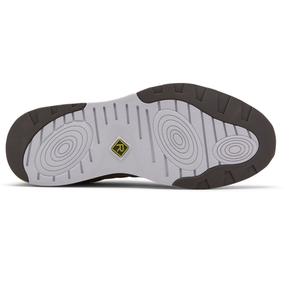 Tênis Masculino Rockport Pulsetech Sport Ubal Malha De Nobuck Cinza De Aço