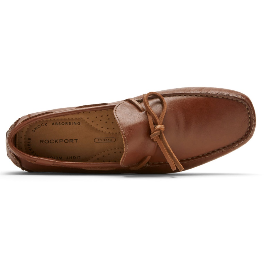 Mocassim Masculino Rockport Rhyder Tie Mogno