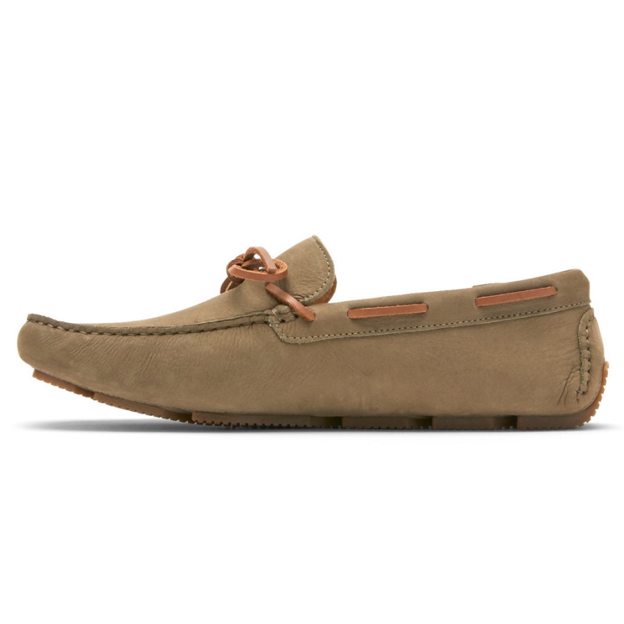 Mocassim Masculino Rockport Rhyder Tie Vicuna Nubuck
