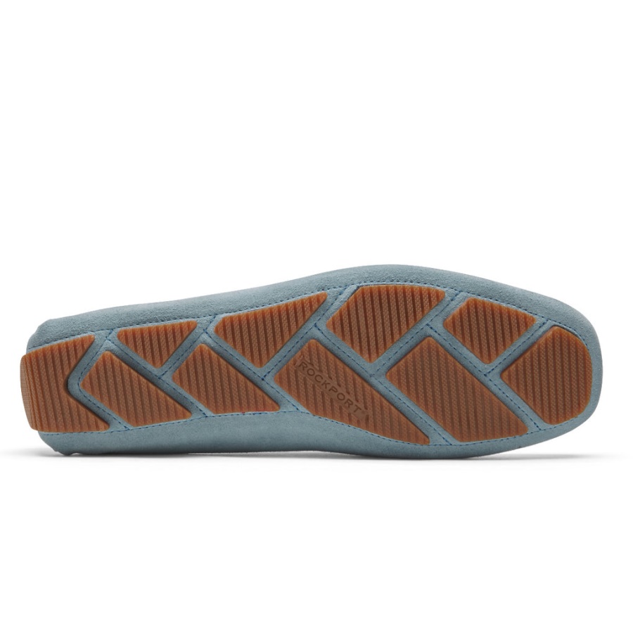 Mocassim Masculino Rhyder Veneziano Rockport Camurça Azul Claro