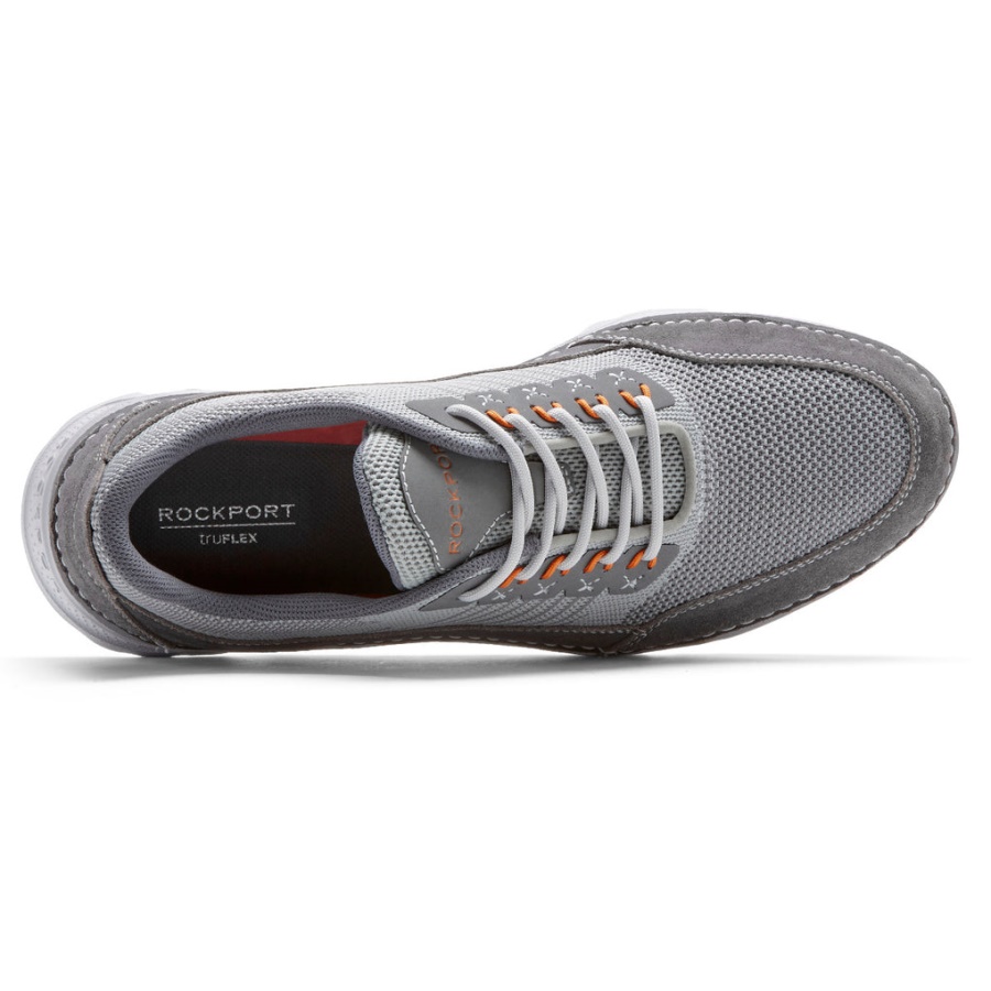 Tênis Rocsports Masculino Rockport Camurça De Malha Cinza