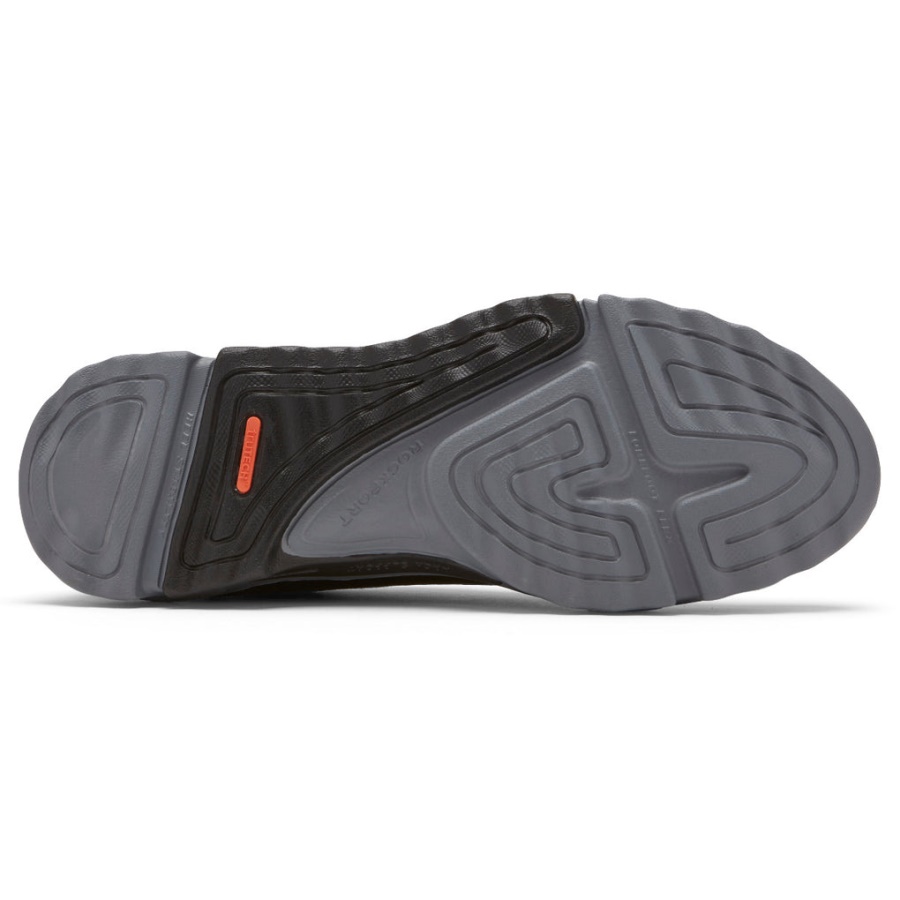 Rockport Masculino Tênis Rocsports ímã Cinza Malha De Couro
