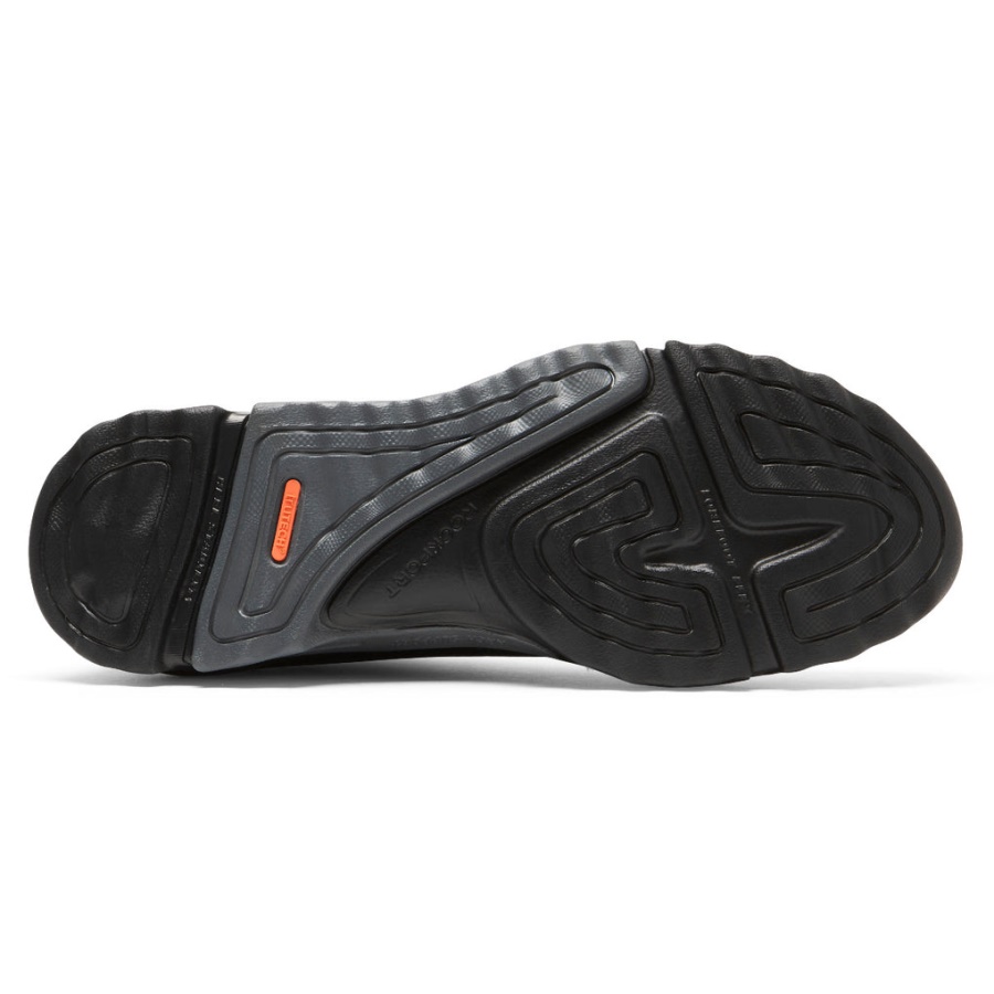 Tênis Rocsports Masculino Rockport Triplo Malha Preta De Couro