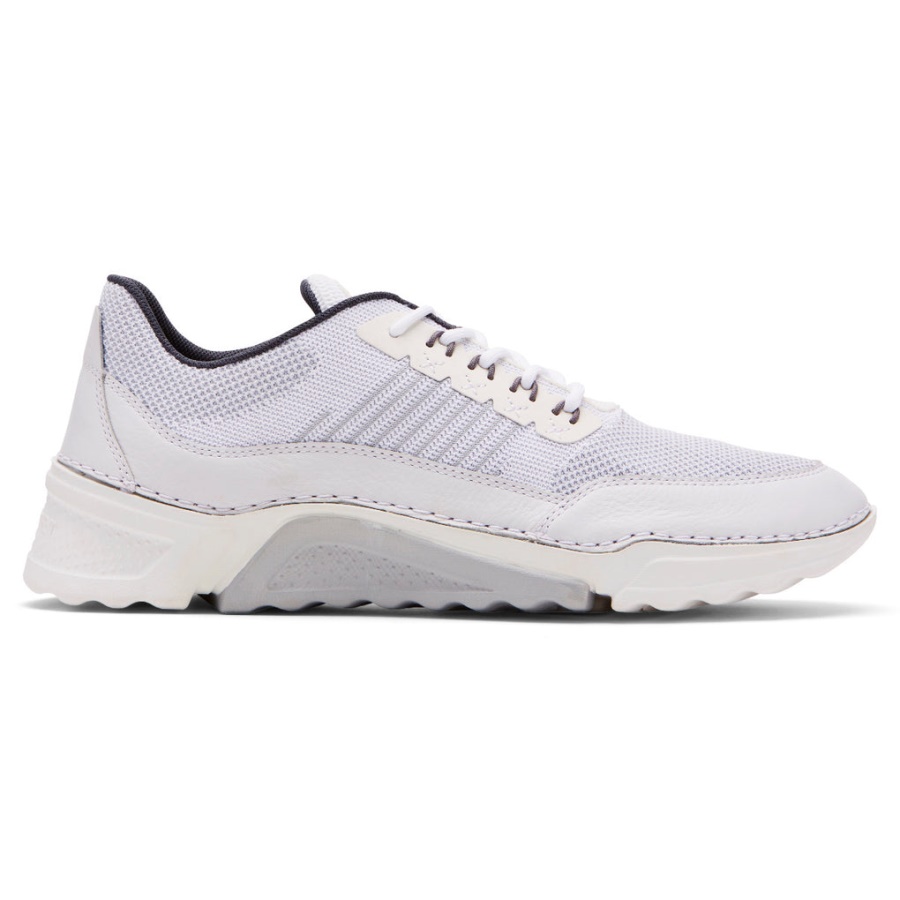 Sapatilha Rocsports Masculina Rockport Couro De Malha Branca