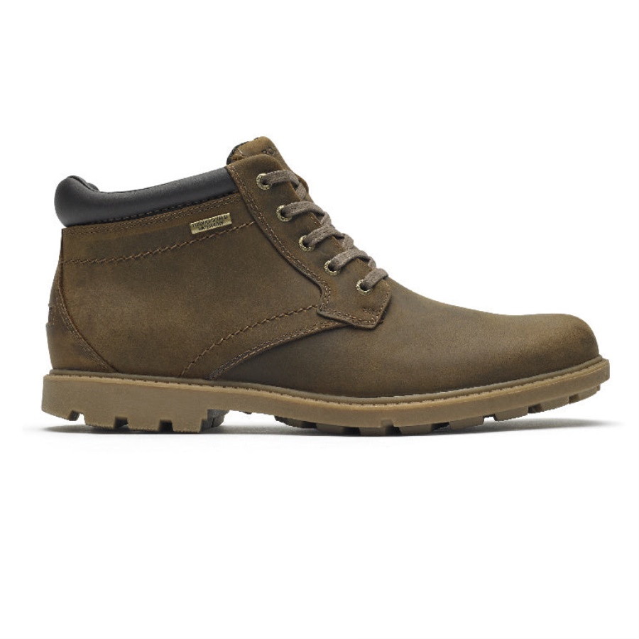 Bota Masculina à Prova D'água Rockport Bucks Boston Tan Rockport