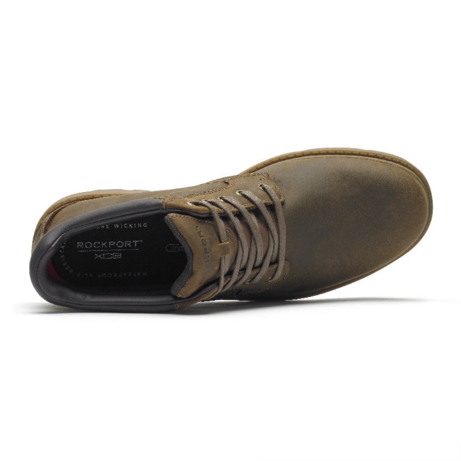 Bota Masculina à Prova D'água Rockport Bucks Boston Tan Rockport