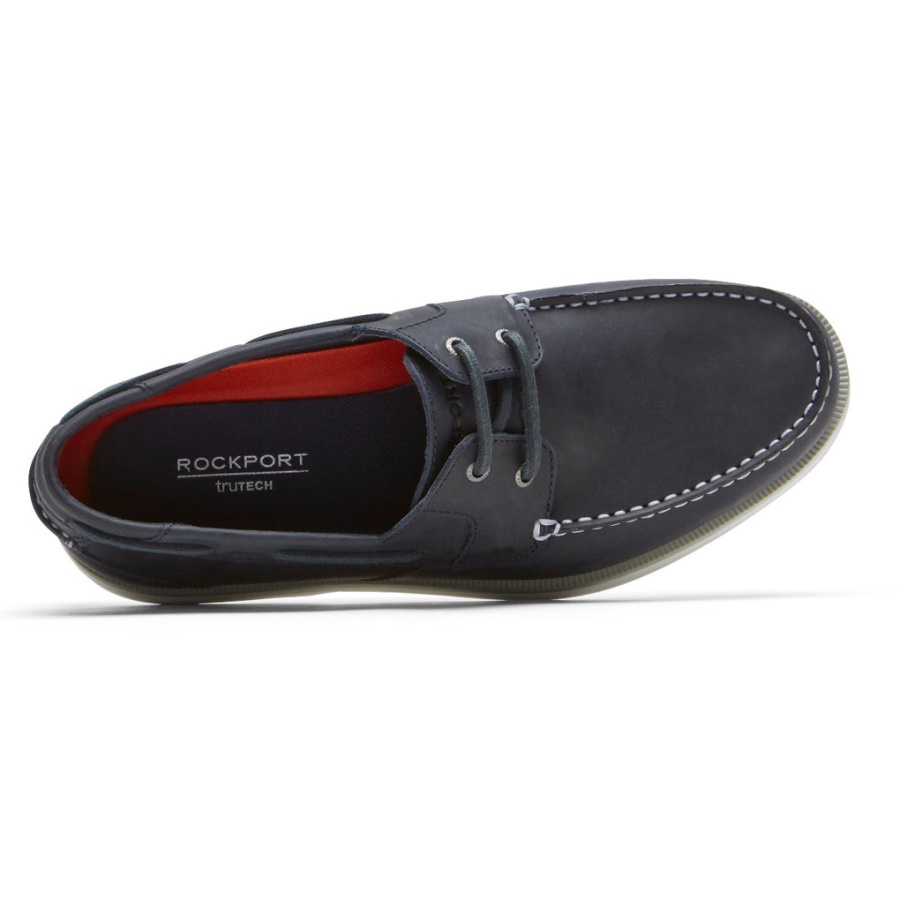 Sapato De Barco Southport Masculino Rockport Vestido Novo Azul