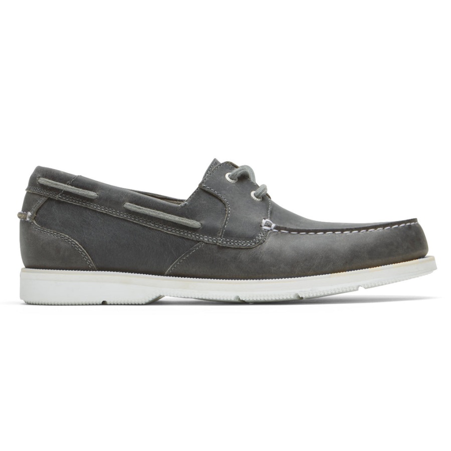Sapato De Barco Southport Masculino Rockport Cinza Aço