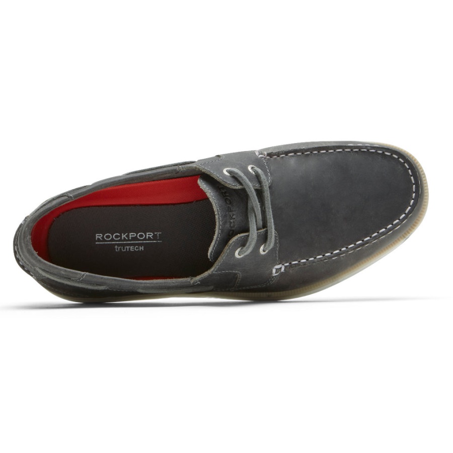 Sapato De Barco Southport Masculino Rockport Cinza Aço