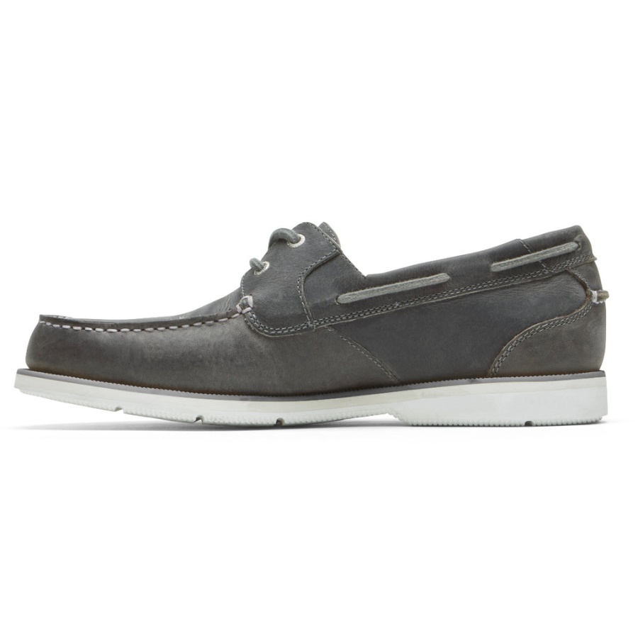 Sapato De Barco Southport Masculino Rockport Cinza Aço