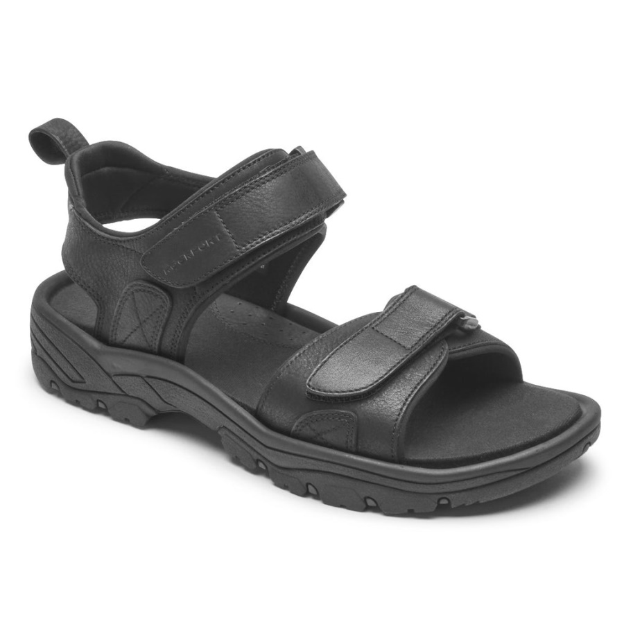 Sandália Masculina Rockport Springboro Rocklake Preta