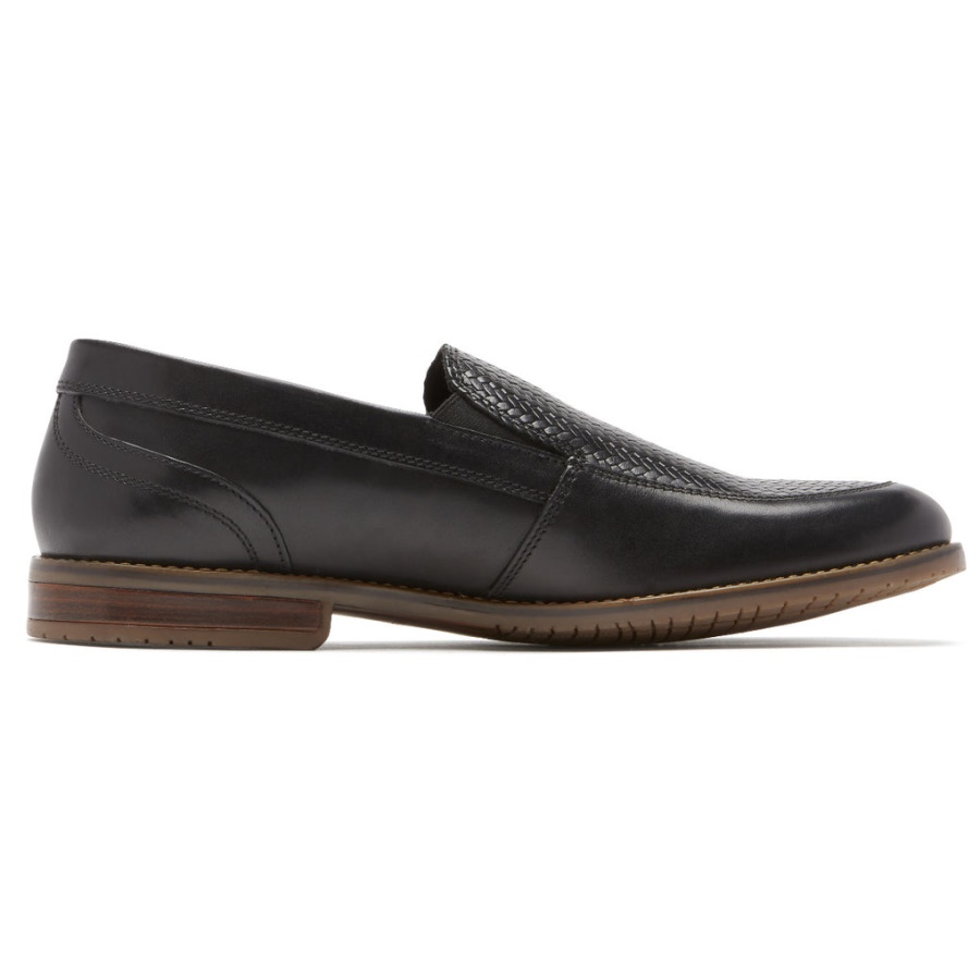 Mocassim Rockport Masculino Com 3 Tecidos Propósito Preto
