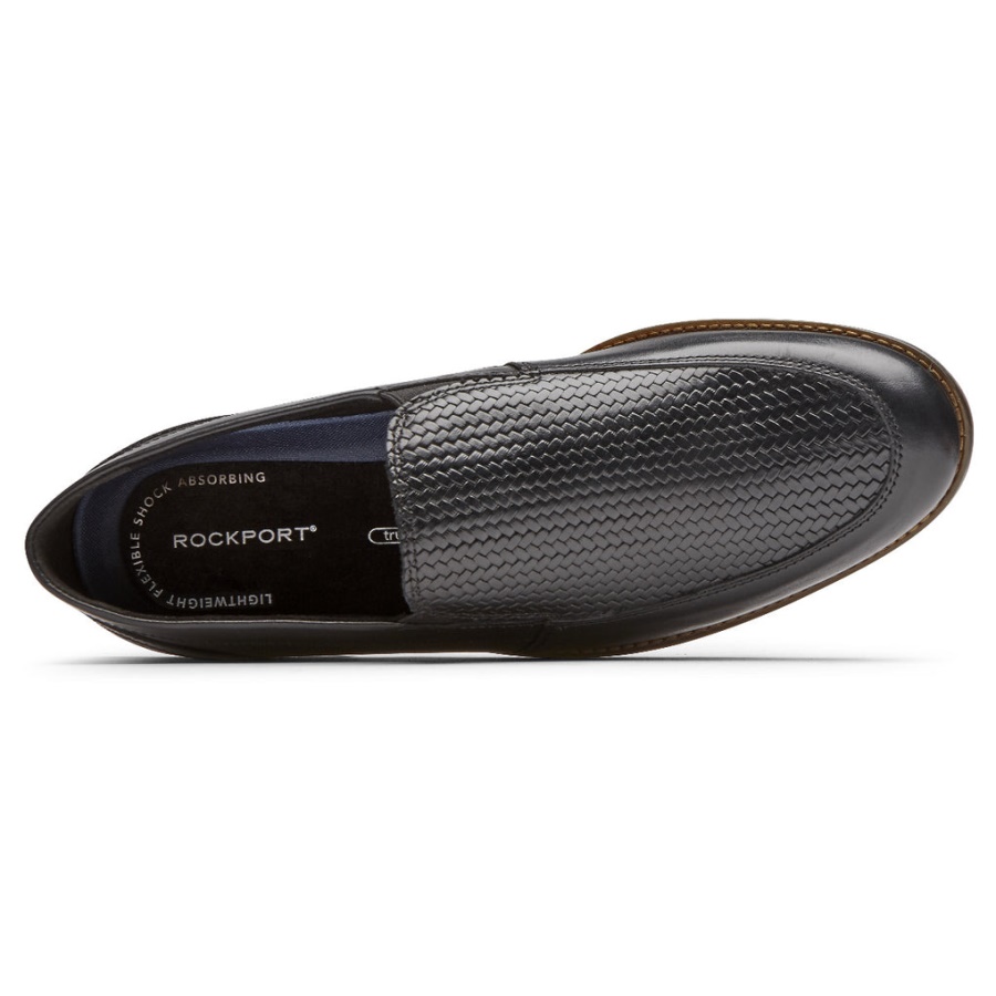 Mocassim Rockport Masculino Com 3 Tecidos Propósito Preto