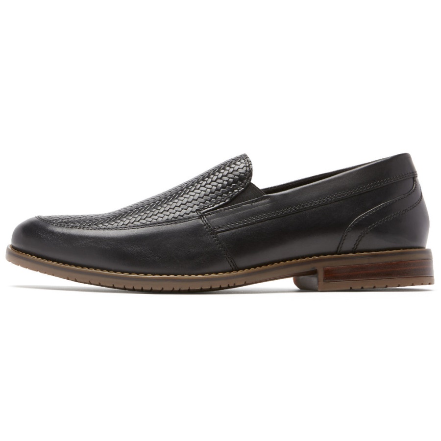 Mocassim Rockport Masculino Com 3 Tecidos Propósito Preto