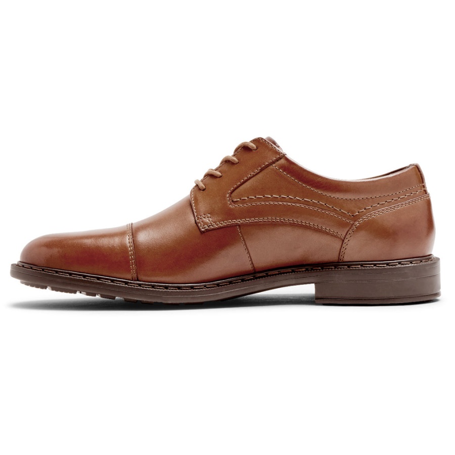 Tanner Cap Toe Oxford Conhaque Masculino Rockport