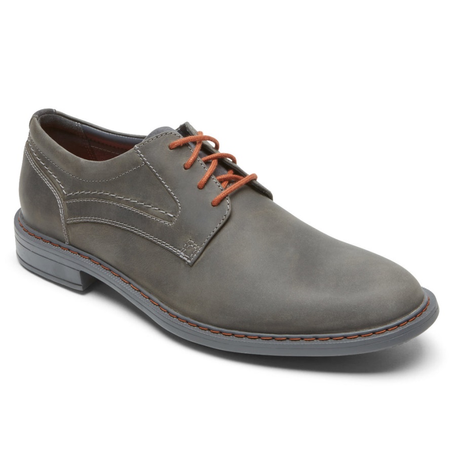 Rockport Tanner Masculino Bico Liso Oxford Steel Grey