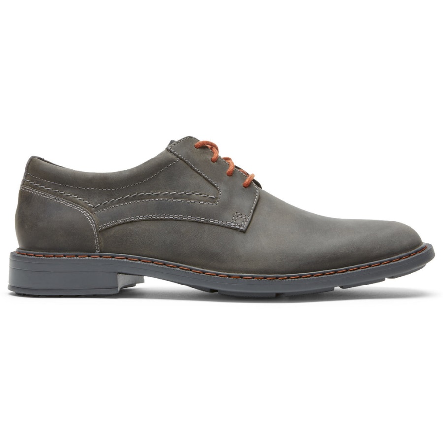 Rockport Tanner Masculino Bico Liso Oxford Steel Grey