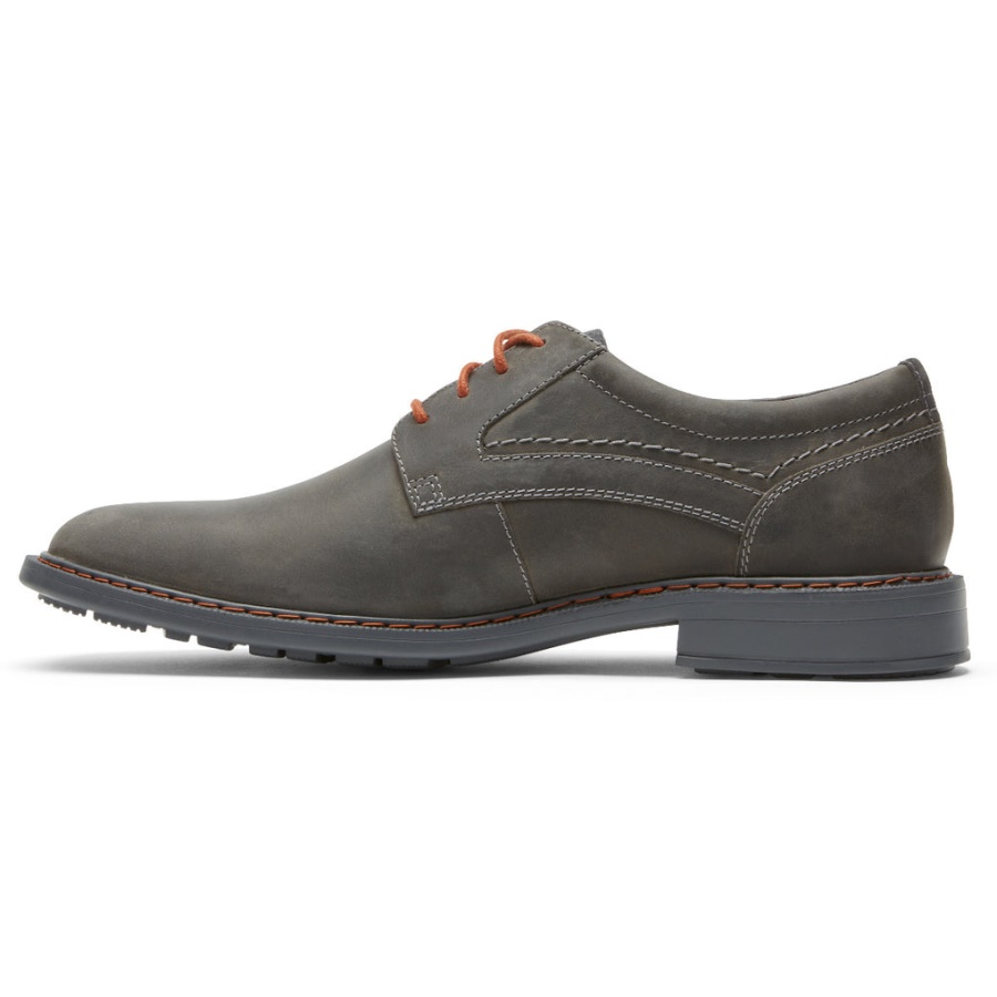 Rockport Tanner Masculino Bico Liso Oxford Steel Grey