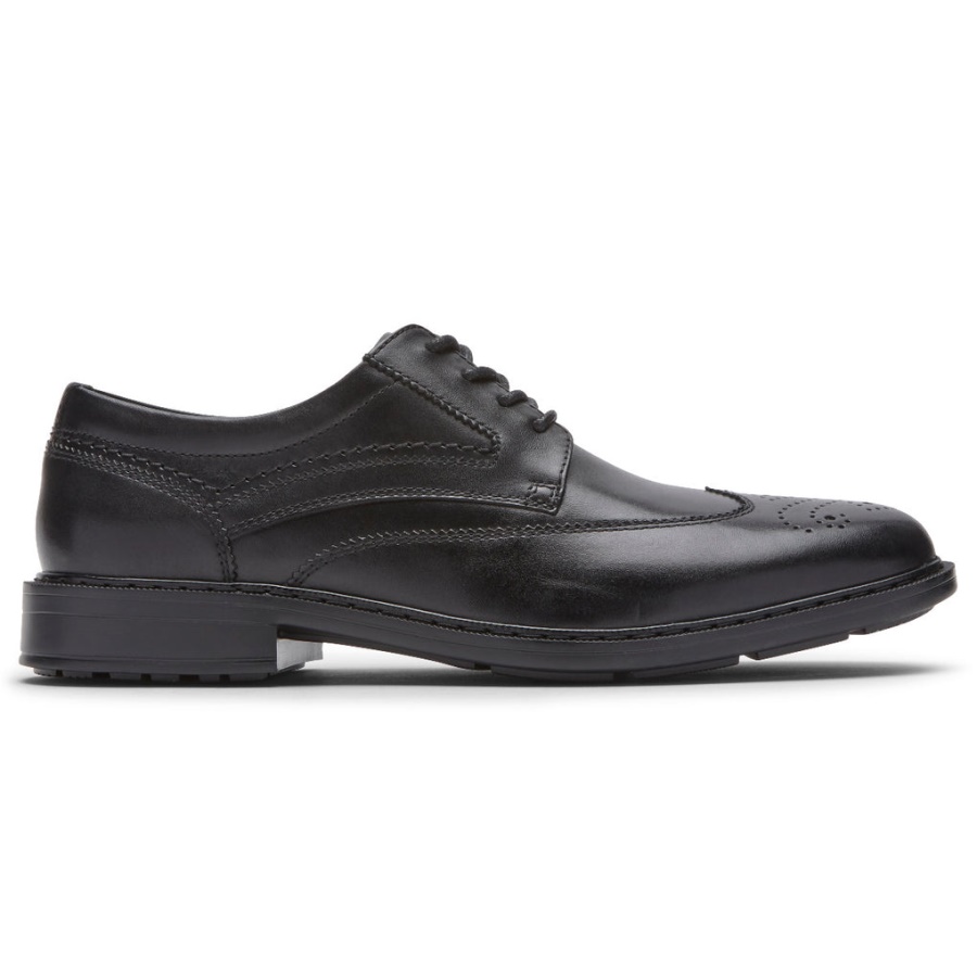 Rockport Tanner Wingtip Preto Masculino