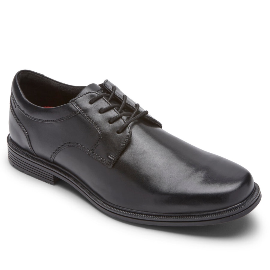 Rockport Taylor Masculino Bico Liso Oxford à Prova D'água Preto