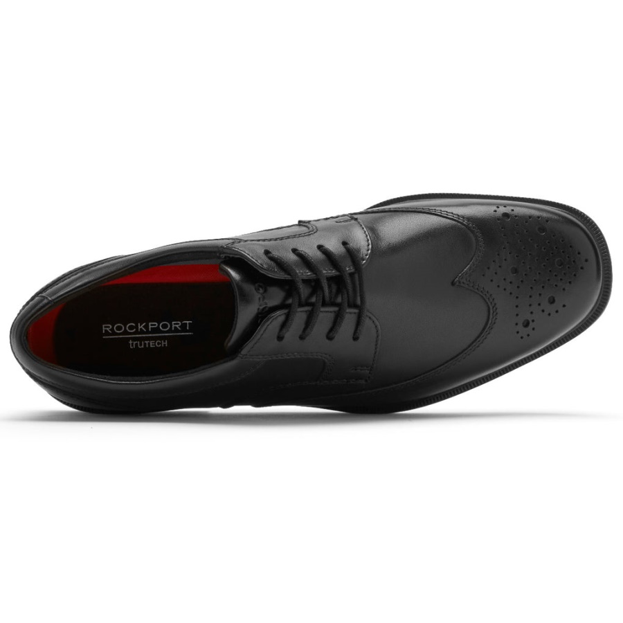 Rockport Taylor Masculino Impermeável Wingtip Preto