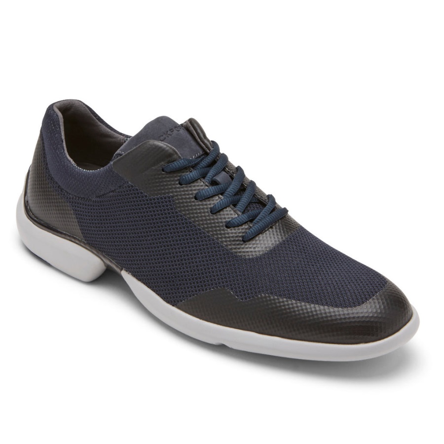 Rockport Masculino Total Motion Advance Sapatilha De Dedo Liso Novo Vestido Azul