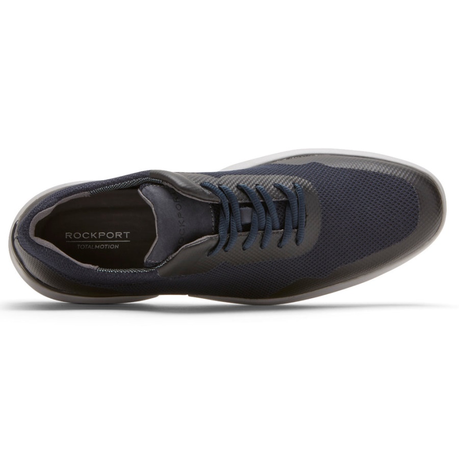 Rockport Masculino Total Motion Advance Sapatilha De Dedo Liso Novo Vestido Azul