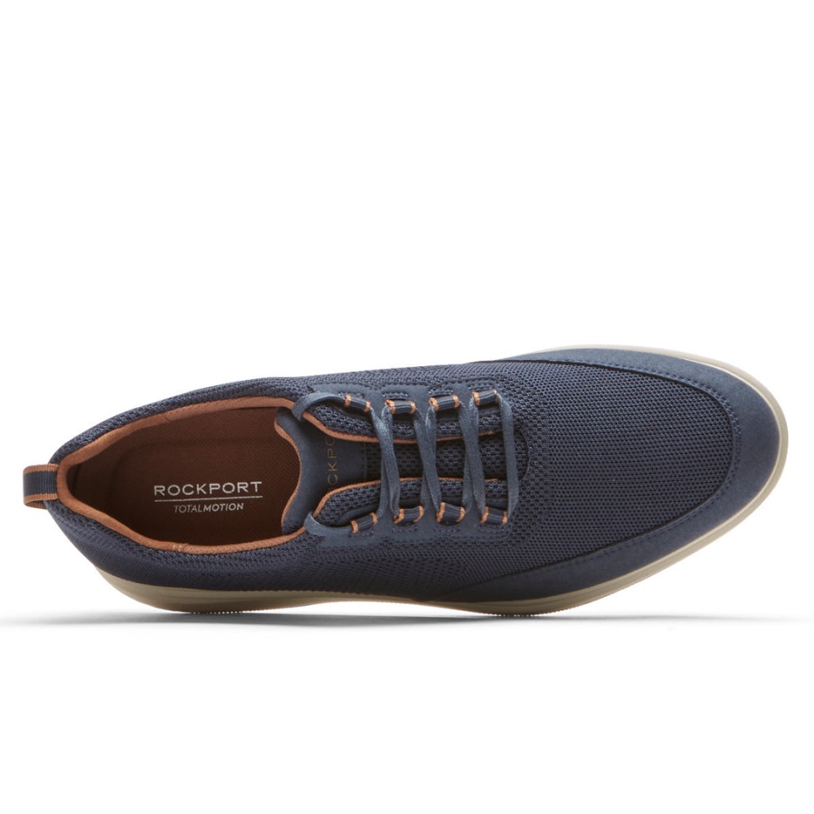Rockport Masculino Total Motion City Mesh Oxford Novo Vestido Azul