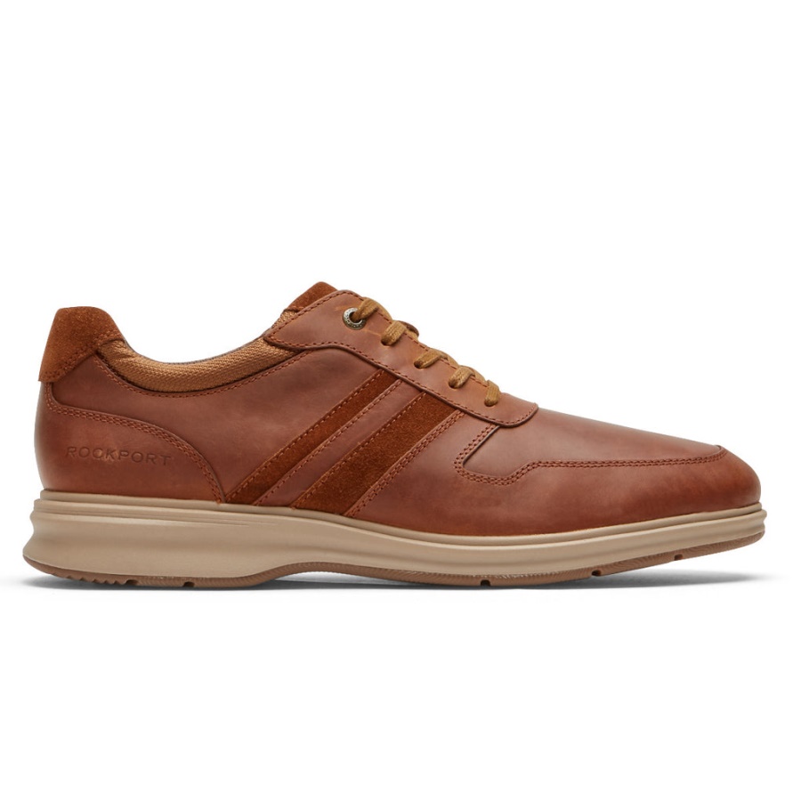 Rockport Masculino Total Motion City Oxford Couro Marrom