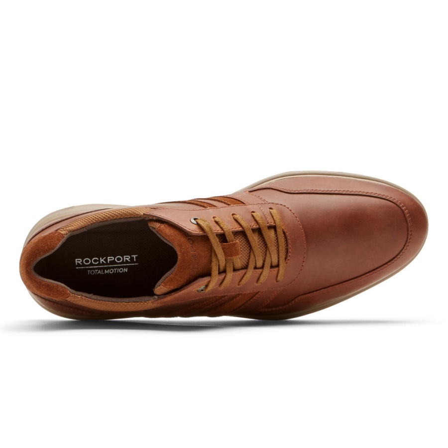 Rockport Masculino Total Motion City Oxford Couro Marrom