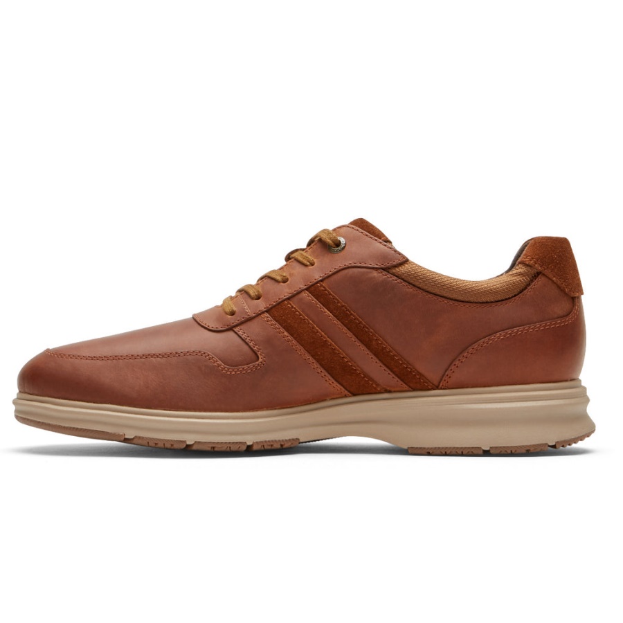 Rockport Masculino Total Motion City Oxford Couro Marrom