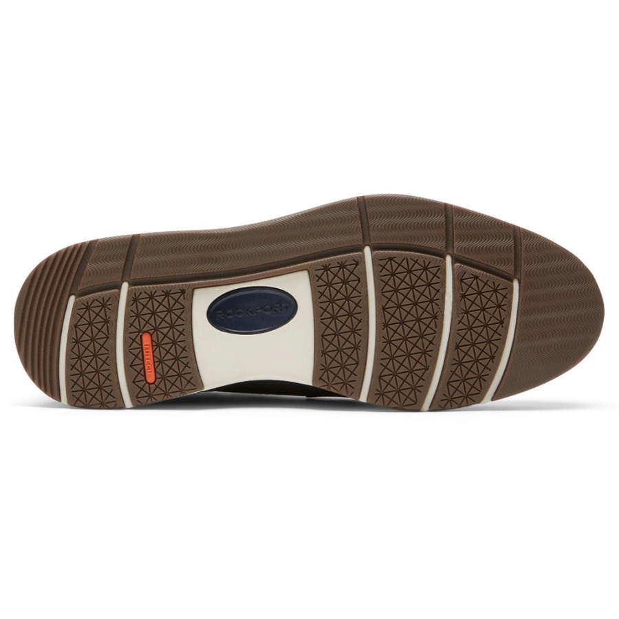 Rockport Masculino Total Motion City Toe Liso Oxford Novo Vestido Azul