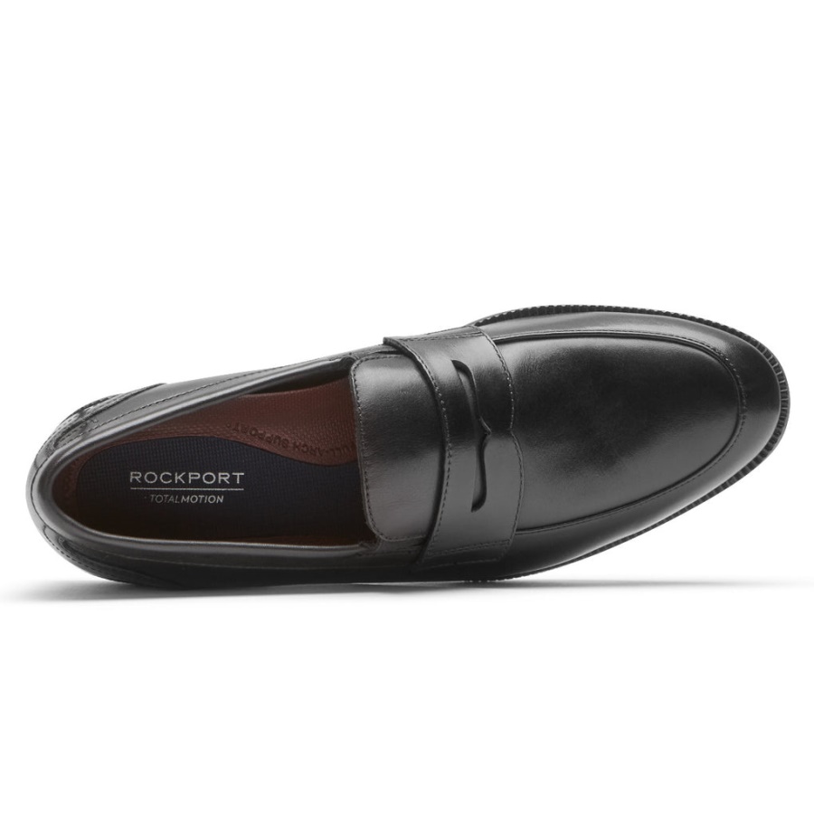 Mocassim Masculino Rockport Movimento Total Dressport Penny Preto