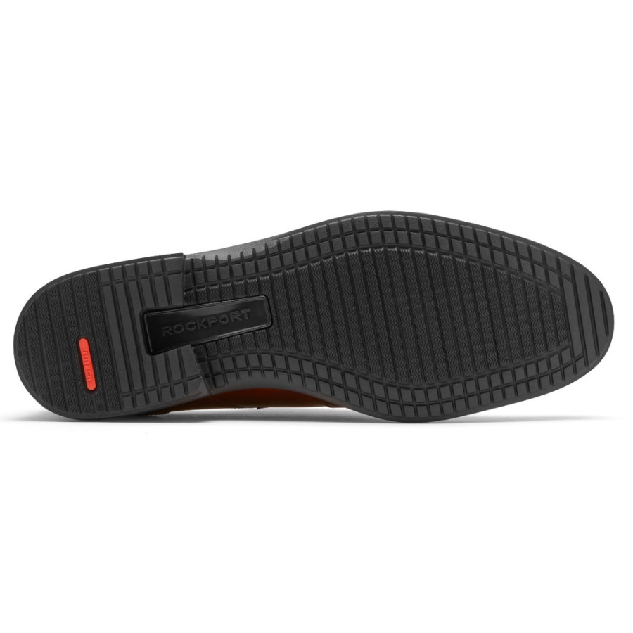 Rockport Masculino Total Motion Dressport Simple Toe Oxford Tan