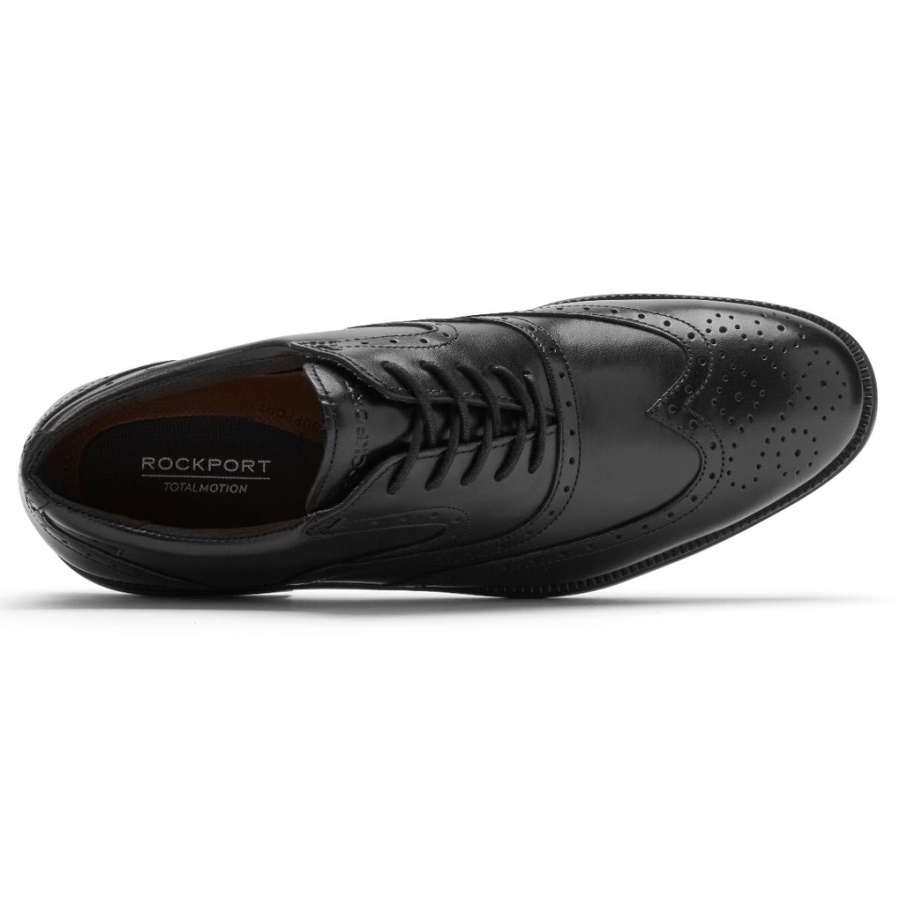 Rockport Movimento Total Masculino Dressport Wingtip Preto