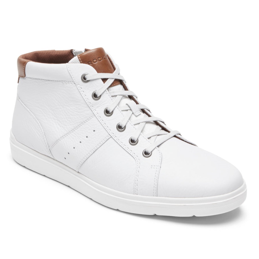 Tênis Rockport Masculino Total Motion Lite Com Zíper Branco
