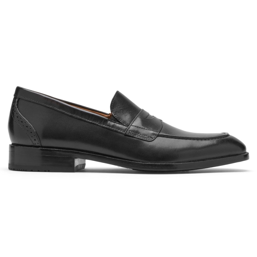 Mocassim Masculino Rockport Total Motion Office Penny Loafer Preto