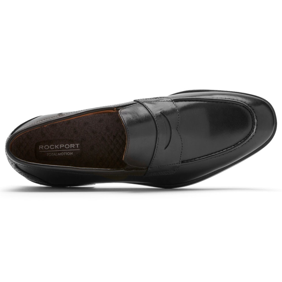 Mocassim Masculino Rockport Total Motion Office Penny Loafer Preto