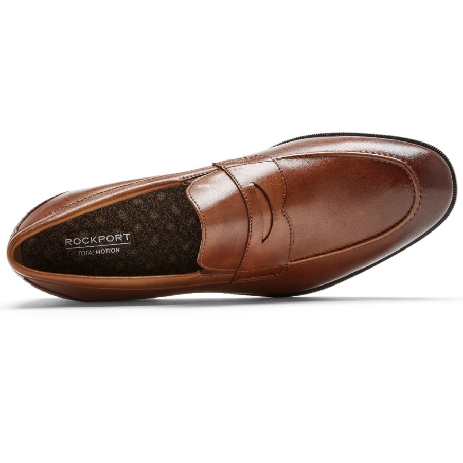 Mocassim Masculino Rockport Total Motion Office Penny Tan