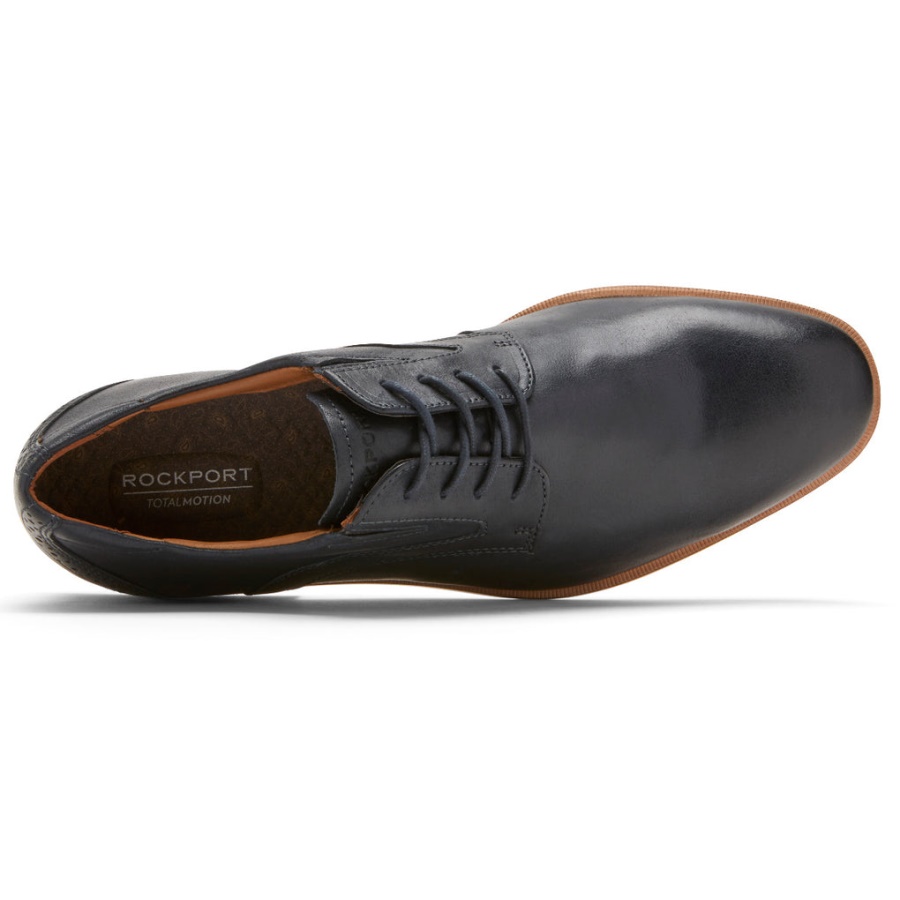 Rockport Masculino Total Motion Office Simple Toe Oxford New Dress Blues