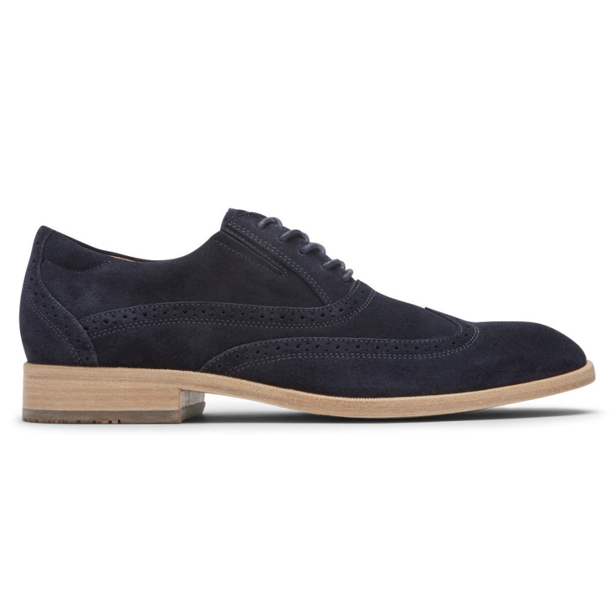 Rockport Masculino Total Motion Office Wingtip Camurça Marinha